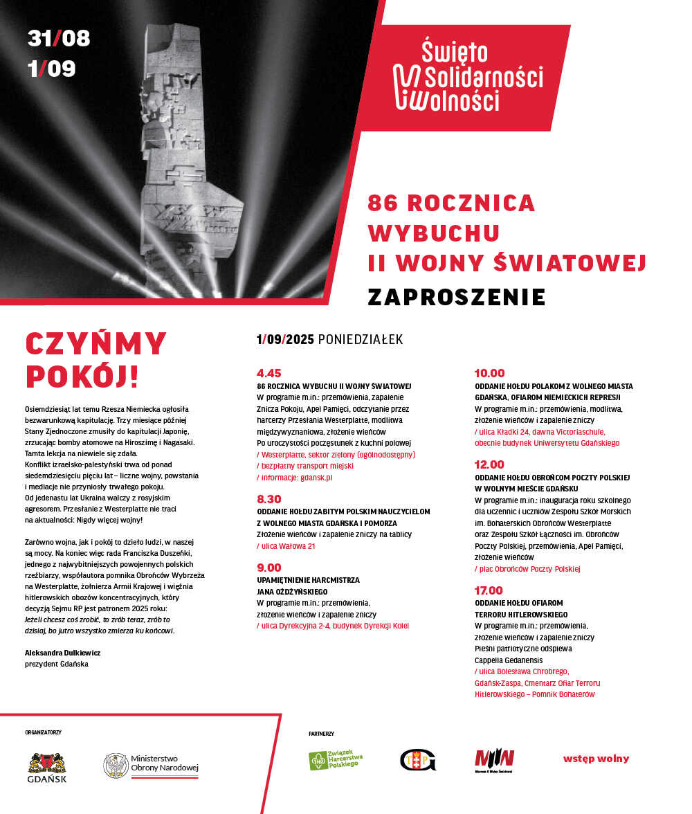 NIgdy Więcej Wojny - Rocznica Wybuchu II Wojny Światowej