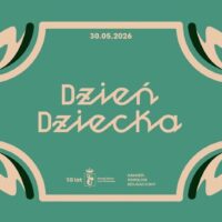 Plakat Dnia Dziecka w Pawilonie Kamień — Rodzinny Piknik Edukacyjny Zarządu Zieleni m.st. Warszawy, 30 maja 2026