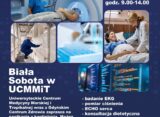 Plakat Białej Soboty w UCMMiT Gdynia — 13 czerwca 2026, godz. 9:00–14:00, bezpłatne badania EKG, ECHO serca, pomiar ciśnienia, konsultacje dietetyczne i kardiologiczne