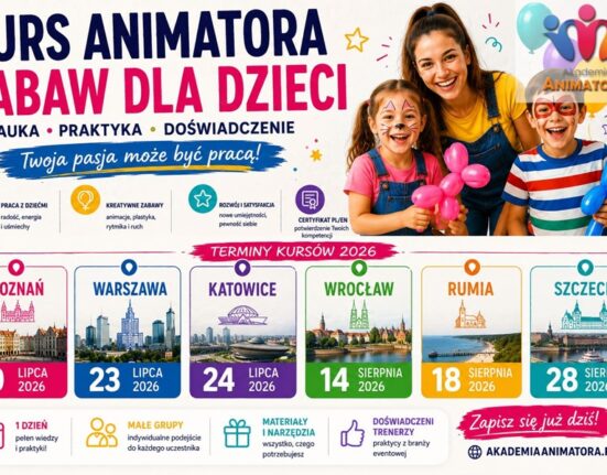 Terminy Kursu Animatora Zabaw dla Dzieci wakacje 2026 – 6 miast Akademii Animatora®